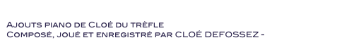 L’art Nouveau à Bruxelles
Ajouts piano de Cloé du trèfle 
Composé, joué et enregistré par CLOÉ DEFOSSEZ - Résumé 